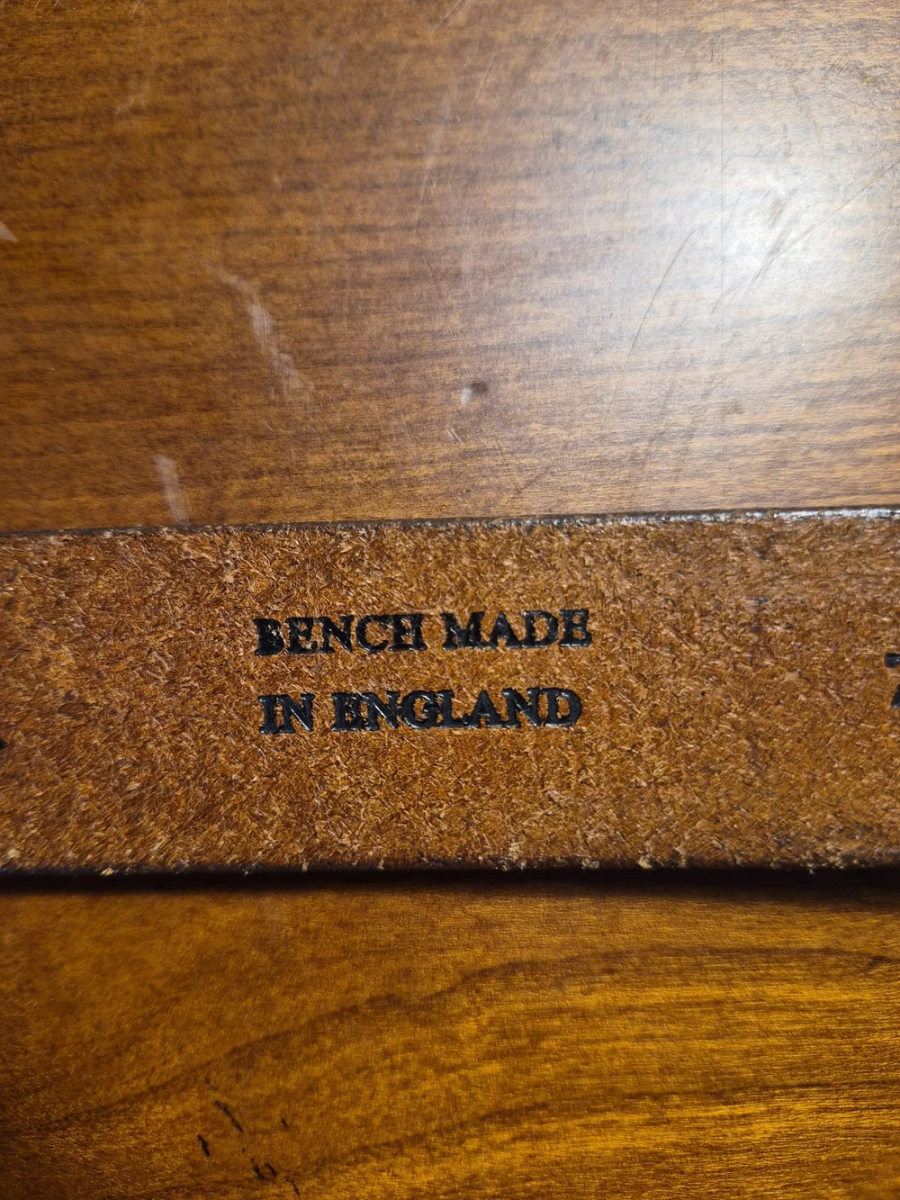 Cedric Men's Brown Leather Bench Made In England Size 38